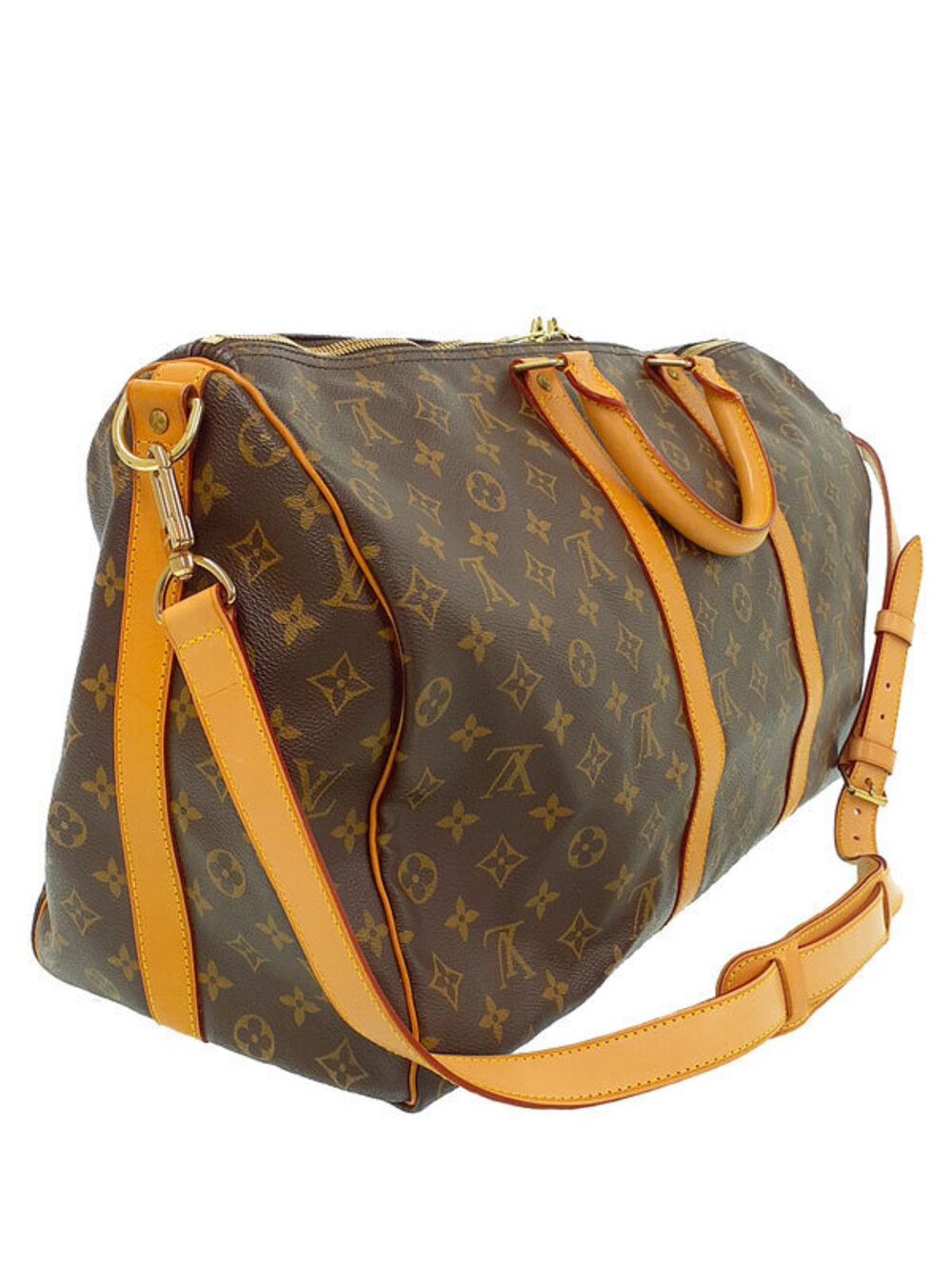 Louis Vuitton Monogram Keepall Bandouliere Bag Brown